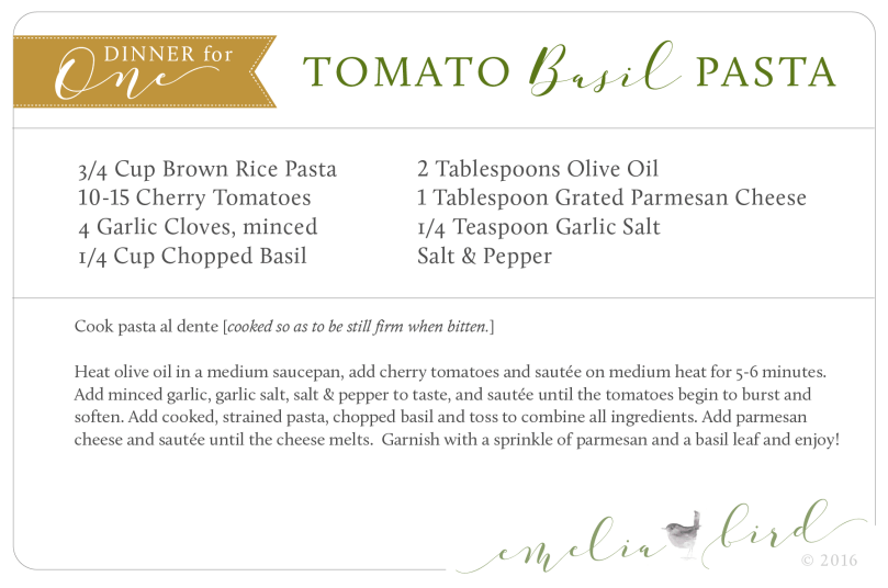 Tomato Basil Pasta-©Emeliabird 2016