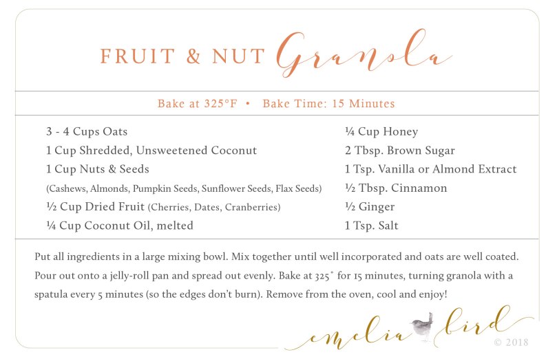 Fruit &amp; Nut Granola © Emeliabird 2018-02